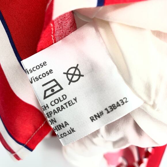 Modcloth X Collectif Ornella Yacht Stripe Skirt Womens 8 Red White Blue Stripe - Picture 8 of 8